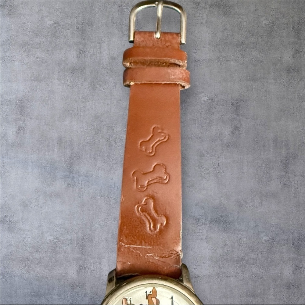 Vintage Armitron Scooby Doo Watch w/Original Brown Leather Strap/Band - Picture 8 of 8